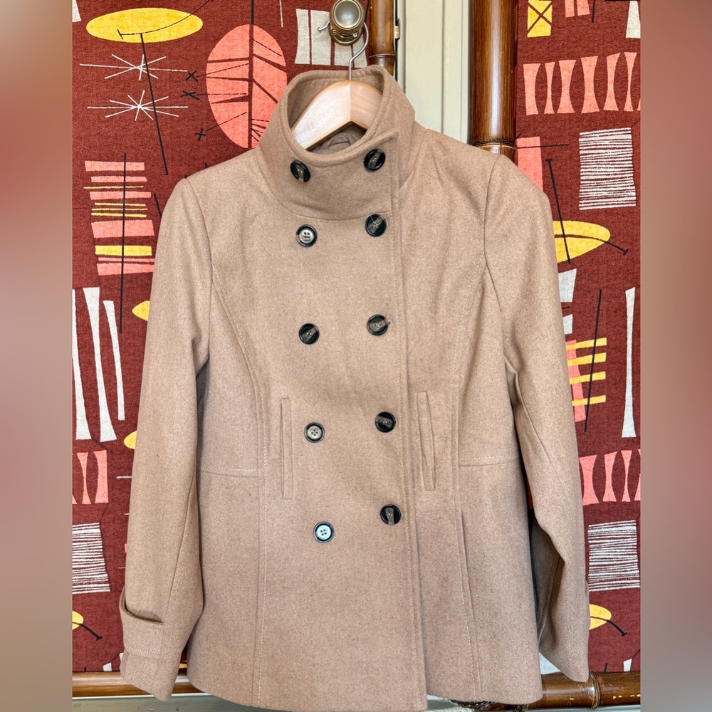 Stylish Tan Double-Breasted Coat